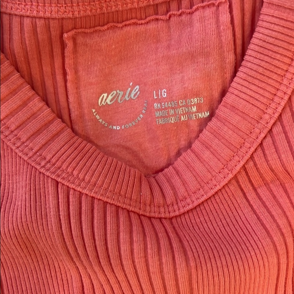 Aerie Fitted Pink Tank Top Top and bag included. - Picture 2 of 4